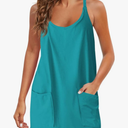 Panadila Womens 2024 Casual Summer Dress Athletic Tennis Dress Sleeveless Sundress for Vacation Workout Romper (Green,S)