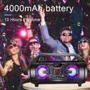 Portable Bluetooth Speaker with Subwoofer, Wireless Speakers with Booming Bass, FM Radio, RGB Lights, EQ, Stereo Sound, 10H Playtime, 30W Loud Speaker for Home, Outdoor, Party, Travel, Camping, Gifts