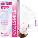 CALLSMILE Teeth Whitening Strips - Whitening Strips for Sensitive Teeth, Hydrogen Peroxide Teeth Whitener for Coffee, Wine, Tobacco, and Other Stains, 28 Strips (14 Days Treatment), Coconut
