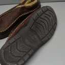 Zigzagger Men's Slip On Moccasin Slippers, Indoor/Outdoor Warm Fuzzy Comfy House Shoes, Fluffy Wide Loafer Slippers, US 10.5