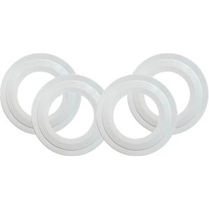 Soliseed Goof Rings for 5/6 Inch Recessed Lights,Can Light Trim Ring Cover,Outer Diameter 8.62 inches, Inner Diameter 4.76 inches,Plastic Design Flush Mount,White,4 Pack