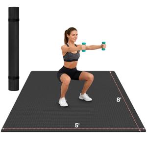 Stepwaver Extra Large Exercise Mat, 8'x5' (6mm) Thick Workout Mat