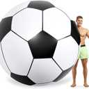 Lewtemi Big Inflatable Giant Soccer Ball Large Inflatable Beach Sport Ball Pool Party Decoration Toys Oversized Jumbo Beach Toy for Pool Water Sports Games (6.5 Ft)