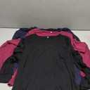 Huukeay 3 Pack Womens Long Sleeve Shirts Crewneck Loose Fit Tops Casual Curved Hem Tees Basic Fall Shirts Size M