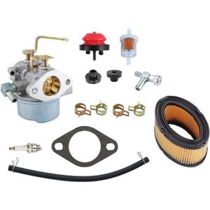 640152 Carburetor for Tecumseh 640152A 640023 640051 640140 640260B HM80 HM90 HM100 8hp -10hp Tecumseh Engine Coleman PowerMate 5000 watt Generator Carb with Air Filter Spark plug