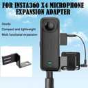 Microphone Metal Expansion Mount for Insta360 X5 Camera Accessories Fixed Holder Bracket with Cable