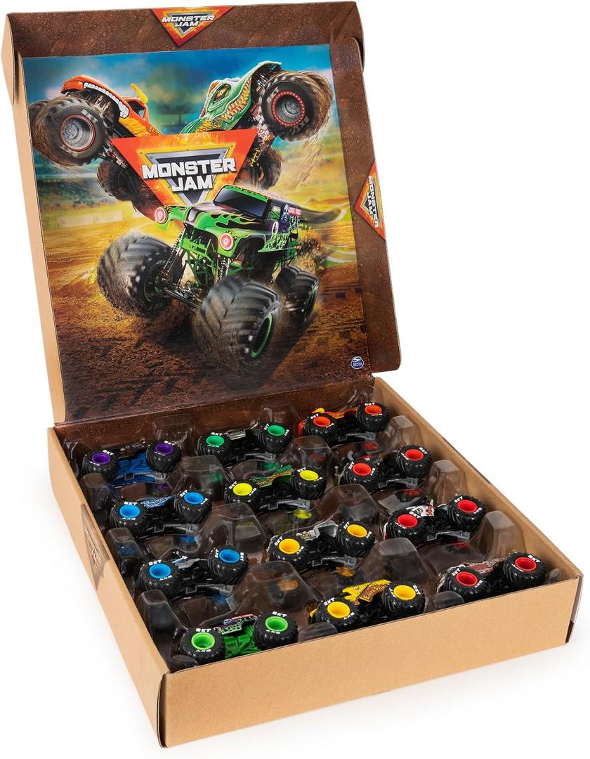 Monster Jam, Official 12-Pack of 1:64 Scale Die-Cast Monster Trucks for Boys and Girls, Kids Toys for Ages 4-6+
