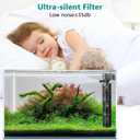 Aquarium Filter for 100-180 Gallons,3 in1 Adjustable Ultra-Quiet Fish Tank Filters,528GPH Powerful Pump Submersible Aquarium with Filtration Water Circulation, Air Supply