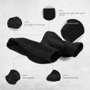 SOX TOWN Unisex Cushioned Crew Training Athletic Socks Men & Women with Combed Cotton Moisture Wicking Breathable Performance (Black, L)