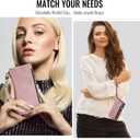 Defencase Compatible with iPhone 12 Pro Max Case Wallet with RFID Blocking Card Holder for Women Men, PU Leather Magnetic Snap Flip Zipper Strap Wallet Phone Case Fit for iPhone 12 Pro Max, Rose Pink