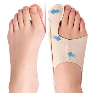 Bunion Corrector for Women & Men, [2-Pack] Comfortable Hallux Valgus Relief Splint, Discreet Soft Toe Straightener for Fits in Shoes, Adjustable Alignment Support for Day and Night
