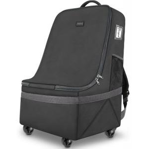 YOREPEK Car Seat Travel Bag with Wheels, Padded Car Seat Backpack, Large Carseat Travel Bag for Airplane, Gate Check Bag, Car Seat Travel Cover with Shoulder Strap, Car Seat Carrier for Airport
