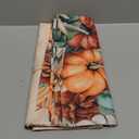 Horaldaily Fall Tablecloth 6060 Inch Square, Flower Autumn Harvest Pumpkin Washable Seasonal Table Cover for Party Picnic Dinner Decor (Beige)