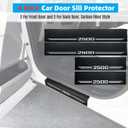 Car Door Sill Protectors Compatible with Dodge RAM 2500 Accessories- 4Pcs Door Entry Guard Scuff Sill Protector Plate- Carbon Fiber Anti-Scratch Sticker- Upgraded Full Coverage (White,2500)