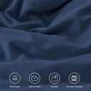 Andency Navy Blue Queen Comforter Set (90x90Inch), 3 Pieces Lightweight Fluffy Ruffle Bedding Comforter Sets for Queen Bed, Farmhouse Shabby Chic Soft Polyester All Season Bed Set