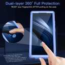 Hekodonk for Galaxy S25 Ultra Case Magnetic,[Compatible with Magsafe][Built-in Tempered Glass Screen Protector][Glitter Card] Full Body Bling Case for Samsung Galaxy S25 Ultra,Blue