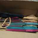 qiqee 100Pcs Mini Size Paper Gift Bags with Handles - 4.5"2.5"6" Kraft Small Party Bags - 16 Solid Colors