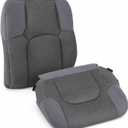 NLQR Front Driver Side Bottom and Top Back Replacement Seat Covers Cloth Gray Compatible with Nissan Frontier SV Crew Cab 2015 2016 2017 2018 2019 2020