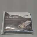 MAIHER 108 Inches Long Full Blackout Back Tab Pinch Pleated Curtains, Linen Textured Thermal Insulated Tall Pleated Drapes with Hooks for Bedroom, Stone Blue, 40" W x 108" L, 2 Panels