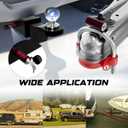 RETRUE Keyed Alike Trailer Lock Set Tow & Store Lock Kit Include Universal Coupler Lock & Dual Hitch Receiver Pin Lock & Trailer Tongue Lock, Red