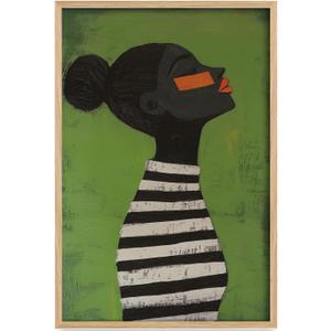 LXLSTORE Black People Aesthetic Posters Modern Portrait Wall Art Women wall art African Painting Pictures Decor Black Woman Print 16x24 Inch Unframed for Modern Home Living Room Bedroom