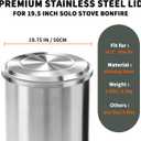 Lid for Solo Stove Bonfire - 19.5 Inch Stainless Steel Fire Pit Lid Cover for Solo Stove Bonfire, Fire Pit Accessories for Outdoor Fire Pits and Camping Accessories