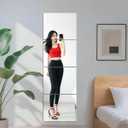 2 Pack Acrylic Mirrors for Wall,20 x 20 Inch Self Adhesive Frameless Small Mirror Tiles, Flexible Plastic Mirror Sheets for Bedroom Home Gym Door (2, 20"*20")