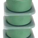PLUS Large 1000ml Pizza Dough Proofing Boxes for DIY Artisan Pizza, Food Grade Silicone Stackable Containers with Lids, Sturdy Reinforced Steel. Freezer, Fridge, Dishwasher Safe (4Green Plus)