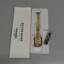 Slim Watch Band Compatible with Apple Watch, Metal Stainless Steel Watchband Suitable for iWatch, Women Luxury Strap, Size: 38mm 40mm 41mm Series 1-9/SE (Gold)