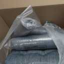 Shinnwa Kitchen Chair Cushions Set of 4, Dual-Layer Memory Foam Dining Chair Cushions, Patented Design Seat Pads with Ties, 16.5 x 16.5 x 3.5in, 4 Pack, Denim Blue