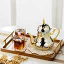 Moroccan Teapot 1.2L Arabic Style Stainless Steel Moroccan Traditional Religious Style Teapot