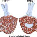 Bird Diaper Chicken Diapers Duck Diaperalls for Hens, Roosters, Ducks, Ducklings, Birds - Reusable, Adjustable by Uni Infinity (Pink Floral, Bird Medium, 1, Count)