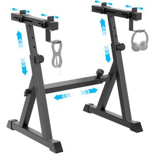 Piano Keyboard Stand, Z Style Adjustable and Portable Heavy Duty Keyboard Stand Supports up to 450lbs, Compatible with 54-88 Key Weighted Digital/Electric Pianos for Adults, Kids