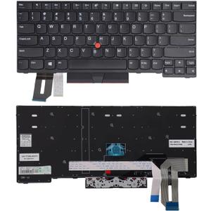 Replacement Keyboard Compatible with Lenovo IBM ThinkPad E480 E490 E495 L380 L390 L480 L490 T480S T490 T495 R480 R490 S2 3rd TP00091A with Pointer (No Backlight)