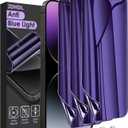 [3 Pack for iPhone 15 Pro Max Privacy Screen Protector (NOT Glass), [Anti-Spy][Anti Blue Light] Soft Hydrogel Film Screen Protector for iPhone 15 Pro Max/15 Plus - Purple