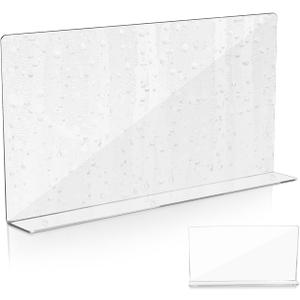 PRETYZOOM Acrylic Sink Water Splash Guard, 15.7x8 Inches Sink Splash Guards Splatter Panel, Kitchen Protective Splatter Barrier, Universal Fit