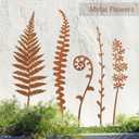 Metal Flowers for Outside,Garden Stakes Decorative,Flower Bed Decor Plant Stakes,Garden Statues Outdoor Clearance,Metal Yard Art Outdoor,Plant Decorations for Pots
