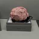 JoyFlower Preserved Flowers Vase, Yellow Travertine Vase with Forever Flowers Decor for Table Centerpieces, Pink Eternal Flower Vase Decorations for Party Home Living Room Bedroom House Coffee Shop