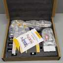 Moonshan 4-Branch Radiant Heating PEX Manifold Kit for Hydronic Radiant Floor Heating Stainless Steel Manifold Kit for PEX Tubing (1/2’’ and 3/4’’ Adapters Included)