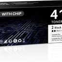 2 Pack 414A Toner Cartridges MFP M479fdw Compatible for HP414A 414X 414 M479fdn M454dn Color LaserJet Pro M479fdw M454dw M455dn M479 M454 Printer Ink High Yield with Chip (Black)