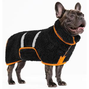 Bienbee Dog Bathrobe, Quick Drying Super Absorbent Pet Robes for Dogs, Drying Coat for After Bath & Swim, Warm & Cozy Dogs Towels, Dog Puppy Bath Supplies, Black M