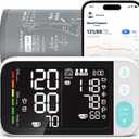 Checkme Bluetooth Blood Pressure Monitors for Home Use, Blood Pressure Machine with Dual-Display, Extra-Large Adult Cuff, 500 Readings, Voice Broadcast - Automatic BP Monitor with Bluetooth