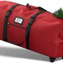 Kesfitt Christmas Tree Storage Bag 9Ft, Rolling Christmas Tree Bag with Wheels, Christmas Tree Storage Box with Adjustable Straps Fits Artificial Tree, 600D Oxford Extra Large Heavy Duty, Dual Zippers