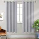 BGment Room Darkening Curtains for Bedroom - Grommet Thermal Insulated Window Treatments Light Blocking Curtains for Living Room, Each 55 x 69 Inch, Light Grey