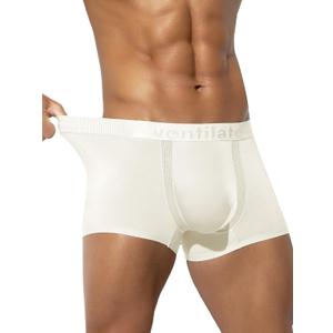 Arjen Kroos Mens Underwear Modal Boxer Briefs Quick Dry Trunks Breathable U-Pouch Underpants for Pack (Beige) M