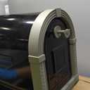 Brunswick Large, Steel, Post Mount Mailbox, Black with Brushed Nickel