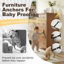 [2 Sets] Furniture Anchors for Baby Proofing, 1000lbs Heavy Duty Anti Tip Straps, 304 Stainless Steel Metal Wall Anchor Kit for Dresser, Bookshelf, Mirror, Earthquake Safety & Pet Proofing