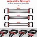 Chest Expander for Chest Arm Legs Shoulder Back Muscles Training, Chest Exerciser for Men with 5 Removable Ropes, Fitness Training Set for Pilates Push Ups Full Body Home Gym Workout Band