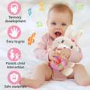 HAPTIME Baby Bunny Toys for 0-12 Months - Baby Easter Basket Stuffers & Gift - Infant Musical Plush Stuffed Animal - Newborn Tummy Time Toy for 0 1 3 6 9 12 18 Months Girls