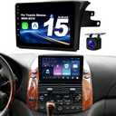 Android 15 Car Radio for Toyota Sienna 2004-2010: 4Core Car Stereo Upgrade Wireless CarPlay & Android Auto with WiFi 6, Bluetooth 5.4, GPS Navigation, FM/RDS Radio, EQ, SWC, 1080P Backup Camera